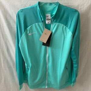 NIKE Women's Academy Pro Full Zip Sweatershirt in Mint SZ LARGE